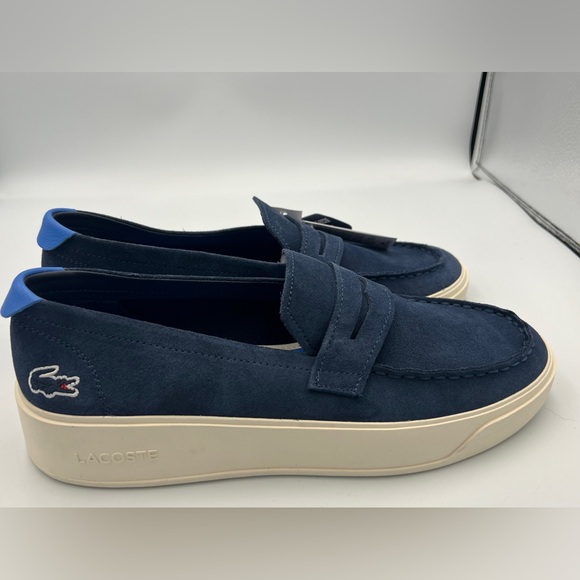 Lacoste Men’s Hybrid Loafer Sneakers Size 9.5 leather, navy/off white NEW W/Tags main image 6